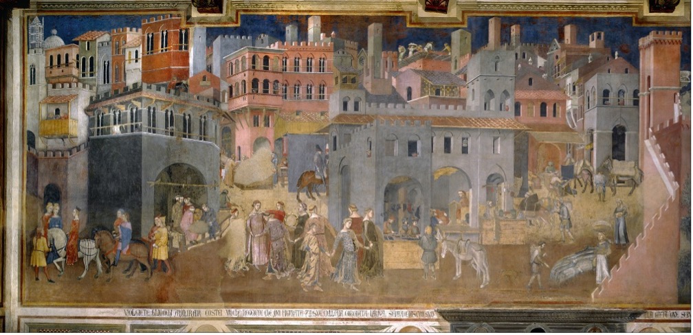 The Allegory of Good and Bad Government by Ambrogio Lorenzetti (1338